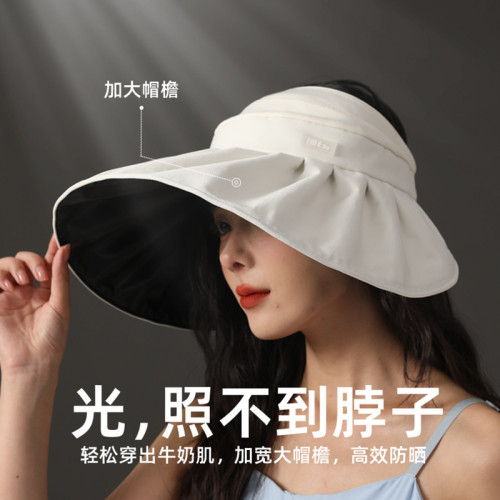 ime黑膠防紫外線遮陽帽女大帽簷輕奢風高級感帽子防曬遮陽太陽帽