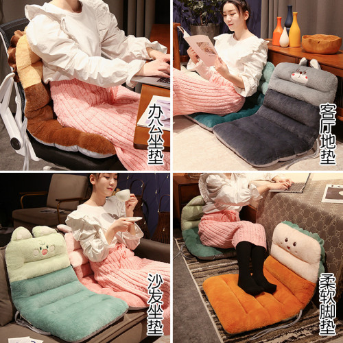 連體坐墊靠背墊一體辦公室久坐座墊超軟椅墊屁墊汽車學生加印