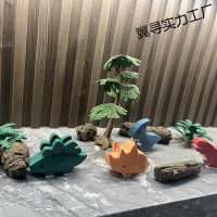 新款兒童磁力磁吸小恐龍玩具拼裝男孩立體動物模型霸王龍益智禮物