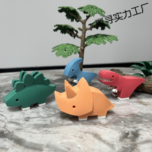 新款兒童磁力磁吸小恐龍玩具拼裝男孩立體動物模型霸王龍益智禮物