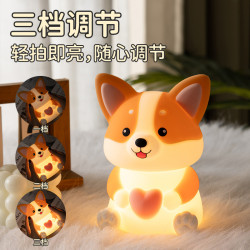 氛圍小夜燈創意禮品解壓矽膠燈桌面床頭拍拍伴睡燈減壓燈