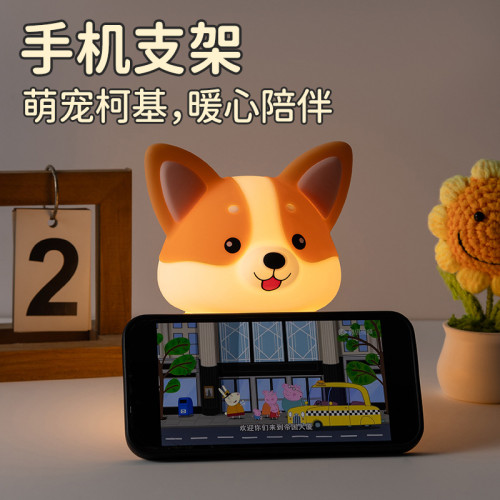 氛圍小夜燈創意禮品解壓矽膠燈桌面床頭拍拍伴睡燈減壓燈