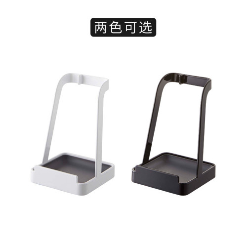 簡約廚房收納置物架金屬帶接水盤鍋蓋架湯勺架整理用品免安裝鍋具