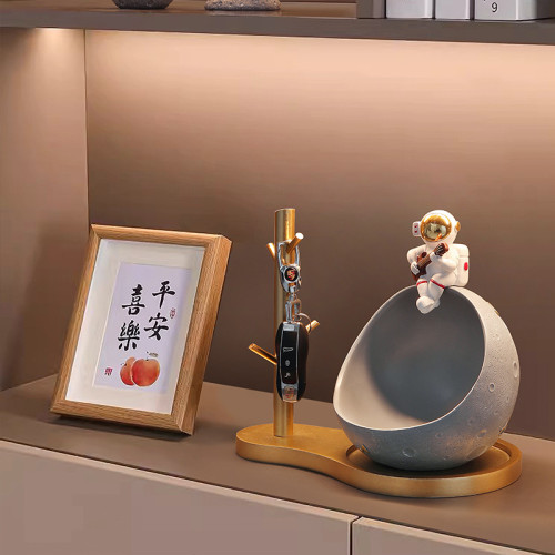 宇航員入戶門口鑰匙收納玄關裝飾品擺件客廳鞋櫃家居喬遷新居禮品