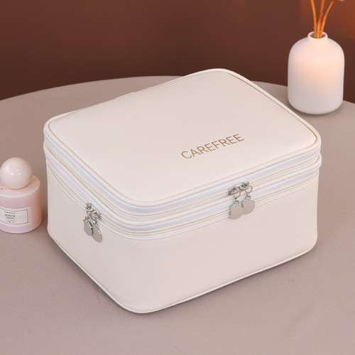 輕奢高級感雙層大號化妝包大容量旅行可攜式化妝品收納包洗漱化妝箱