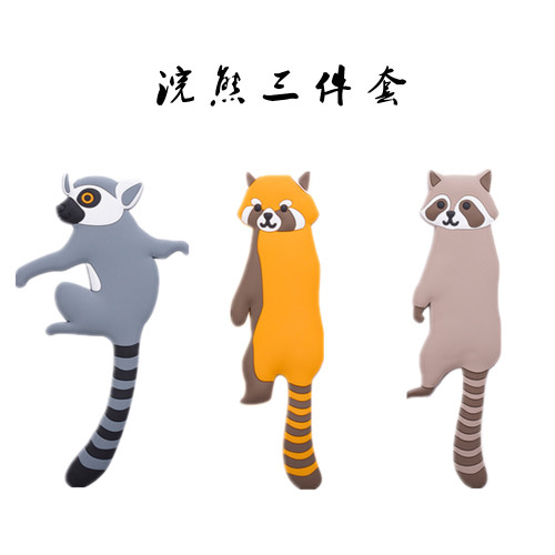 無痕掛鉤納米魔力貼粘鉤日本創意卡通動物尾巴門上門後收納