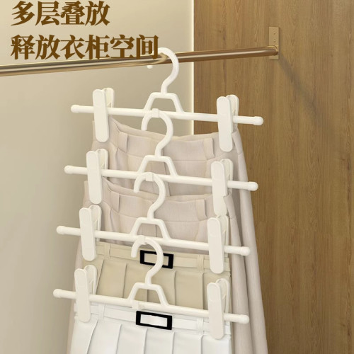 懶角落褲架褲夾子家用掛褲子收納神器專用衣架裙夾晾曬內無痕強力