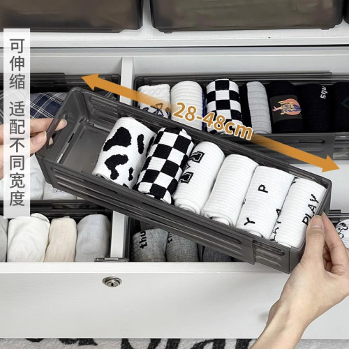 直角收納盒日式櫥櫃可伸縮抽屜式懶角落深櫃用可堆疊多功能儲物盒
