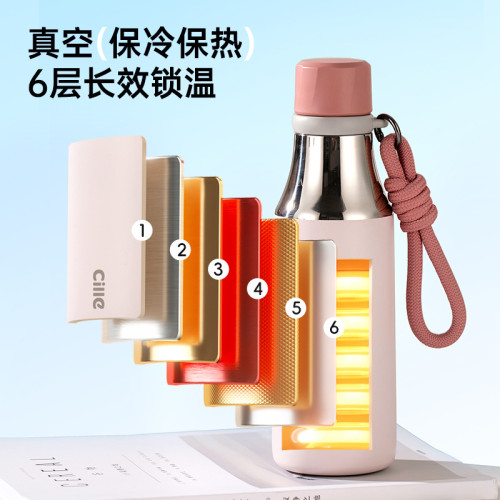 希樂保溫杯316女高顔值大容量旋蓋時尚運動水杯帶提手 希樂保溫杯316女高顔值大容量旋蓋時尚運動水杯帶提手