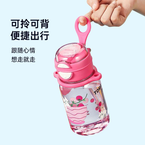 希樂水杯男女學生tritan塑膠運動杯子吸琯杯兒童夏季可攜式雙飲水壺