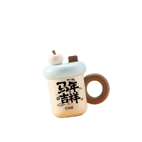 熱轉印希樂保溫杯女生可愛雪頂馬克杯2026馬年吉祥 熱轉印希樂保溫杯女生可愛雪頂馬克杯2026馬年吉祥