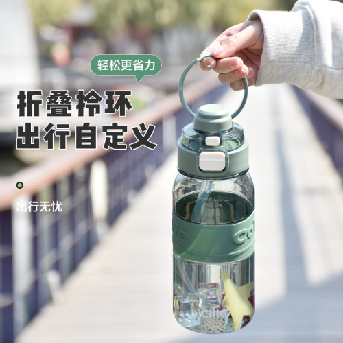 希樂水杯大容量高顔值男女學生戶外運動可攜式夏季水壺吸琯杯