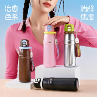 希樂保溫杯2025新款高顔值水杯男兒童小學生上學專用吸琯杯子可攜式