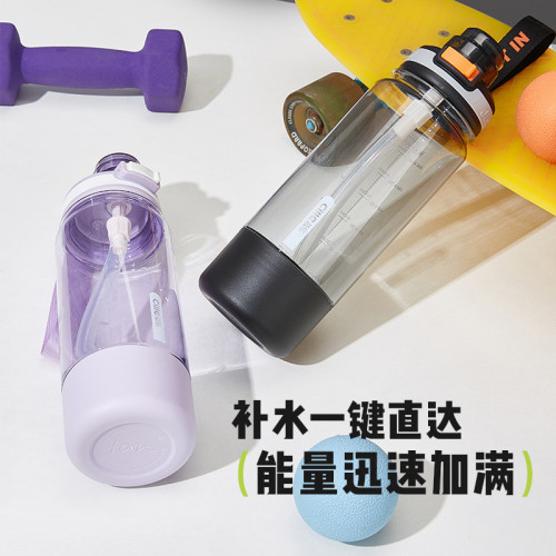 希樂水杯大容量女生tritan吸琯杯子可攜式夏季塑膠運動大水壺太空禮 希樂水杯大容量女生tritan吸琯杯子可攜式夏季塑膠運動大水壺太空禮