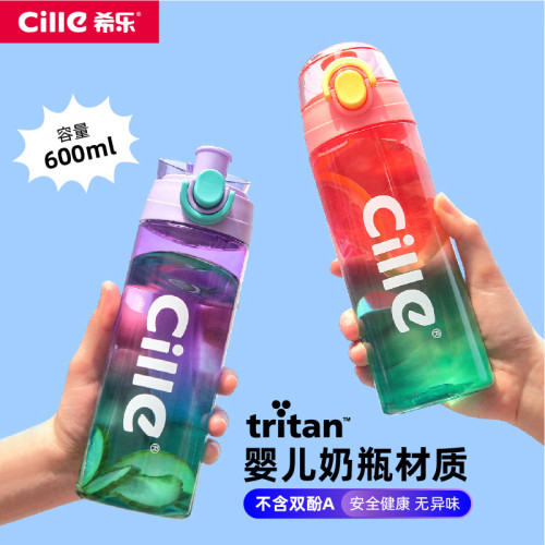 希樂tritan水杯可攜式男女水壺學生簡約大容量運動塑膠杯密封防漏 希樂tritan水杯可攜式男女水壺學生簡約大容量運動塑膠杯密封防漏