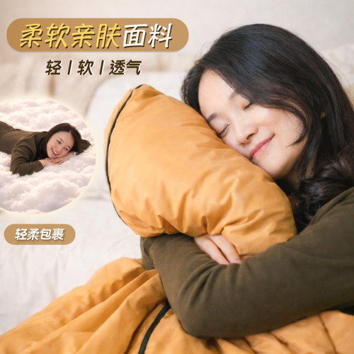YOGOTO成人戶外超輕睡袋信封超柔親膚可攜式露營可拼接機洗