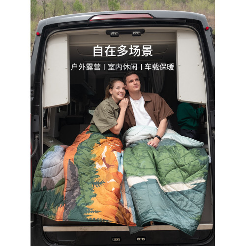 KingCamp戶外多功能披肩毯可攜式露營單人隔髒睡袋辦公室午休睡毯