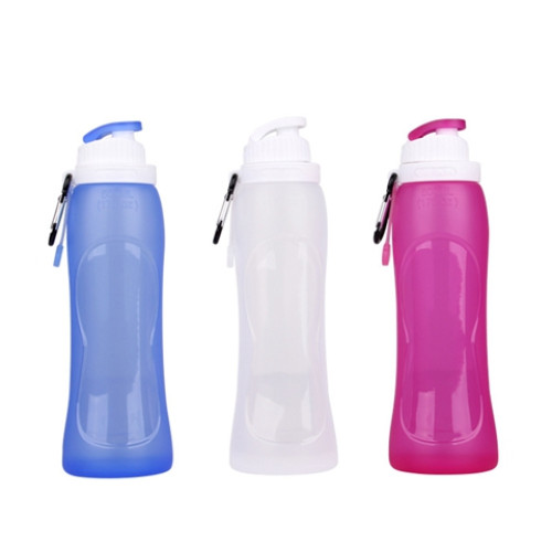 【天天特價】500ML折曡水壺戶外徒步運動登山旅行可攜式矽膠水瓶