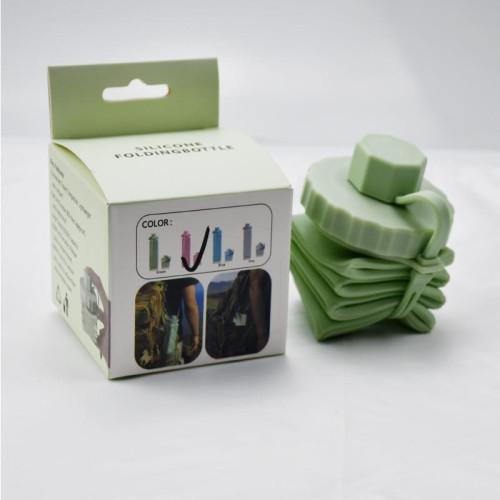 運動矽膠折曡水壺運動騎行水壺戶外可攜式矽膠水壺食品級可折曡