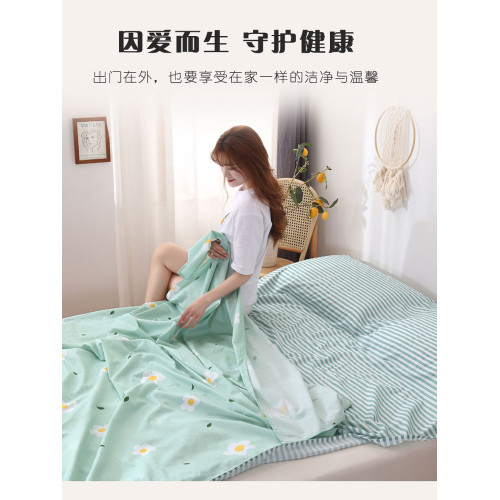酒店隔髒睡袋純棉成人室內單雙人可攜式戶外旅行床單被套超輕薄款