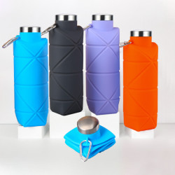 鉑金矽膠菱形折疊水壺Platinum silicone diamond folding kettle