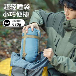 超輕可攜式睡袋 成人戶外露營四季通用 輕量化徒步旅行保暖隔髒睡袋