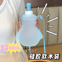 矽膠軟水袋演唱會可攜式儲水袋食品級大容量運動可折曡水壺戶外飲水
