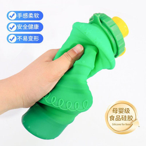 創意新款食品級矽膠折曡水壺便捷戶外運動水杯南瓜聖誕樹造型水壺