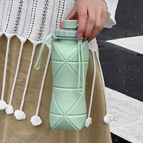 矽膠折曡水壺運動健身可攜式隨身矽膠咖啡杯戶外旅遊大容量防燙水袋