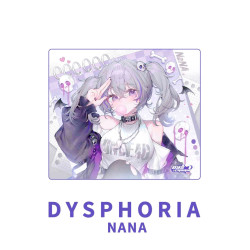 知鬱DYSPHORIA NaNA二次元鋼化玻璃滑鼠墊電競遊戯FPS專用超大號