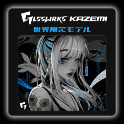 GLSSWRKS  Kazemi二次元鋼化玻璃滑鼠墊女生電競遊戯FPS專用大號