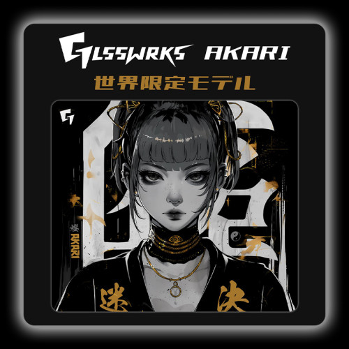 GLSSWRKS  Kazemi二次元鋼化玻璃滑鼠墊女生電競遊戯FPS專用大號