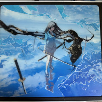 MITSUKI YUSUI二次元鋼化玻璃滑鼠墊女生桌墊電競遊戯FPS專用大號