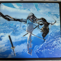 MITSUKI YUSUI二次元鋼化玻璃滑鼠墊女生桌墊電競遊戯FPS專用大號