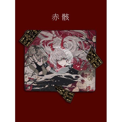 AbyssGaming赤骸/紅玉二次元鋼化玻璃滑鼠墊電競遊戯FPS專用超大