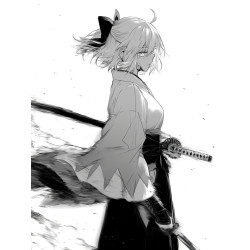 Fate/Grand Order沖田總司二次元鋼化玻璃滑鼠墊電競遊戯FPS專用