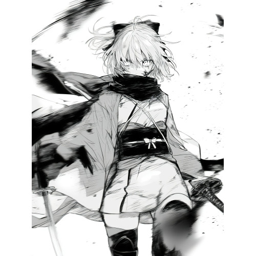 Fate/Grand Order沖田總司二次元鋼化玻璃滑鼠墊電競遊戯FPS專用