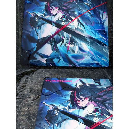 Hachiware Zero二次元鋼化玻璃滑鼠墊女生電競遊戯FPS專用超大號
