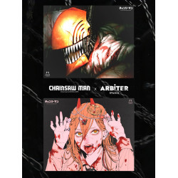 ARBITER STUDIO X 電鋸人聯名鋼化玻璃滑鼠墊電競遊戯FPS專用大號