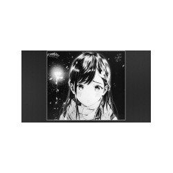 Kuroha 定格二次元動漫鋼化玻璃滑鼠墊女生電競遊戯FPS專用超大號