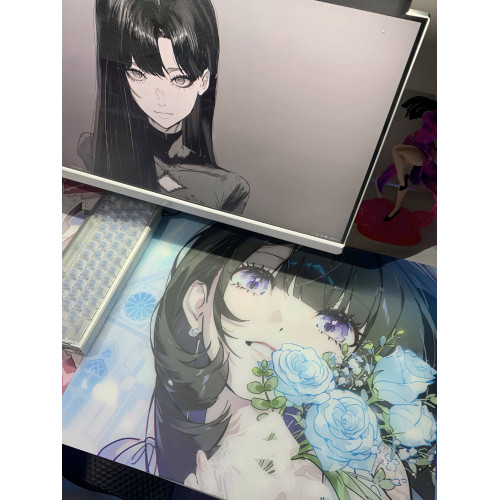 RiverMuse 《摯》二次元鋼化玻璃滑鼠墊女生電競遊戯FPS專用大號