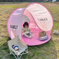 公園帳篷兒童遊戯屋沙灘遮陽防曬野餐帳篷天幕露營一秒速開免搭建
