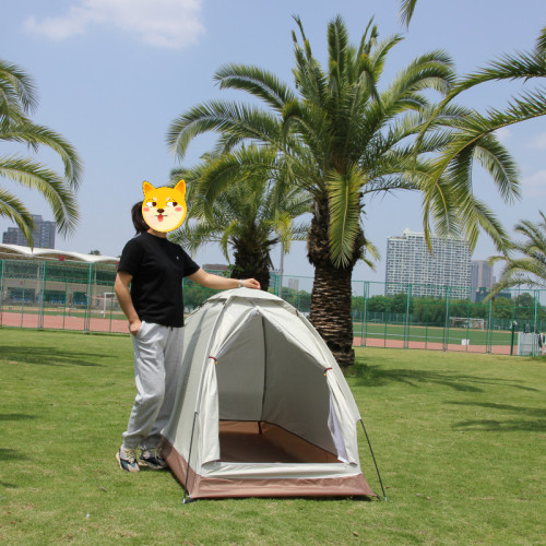 單人帳篷戶外1人米色加厚戶外野營超輕便室內雙開門自動速開折疊 單人帳篷戶外1人米色加厚戶外野營超輕便室內雙開門自動速開折疊