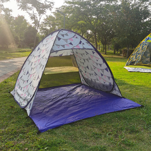 多人速開防曬自動帳篷沙灘公園免搭建休閒野營露營遮陽棚2人旅遊