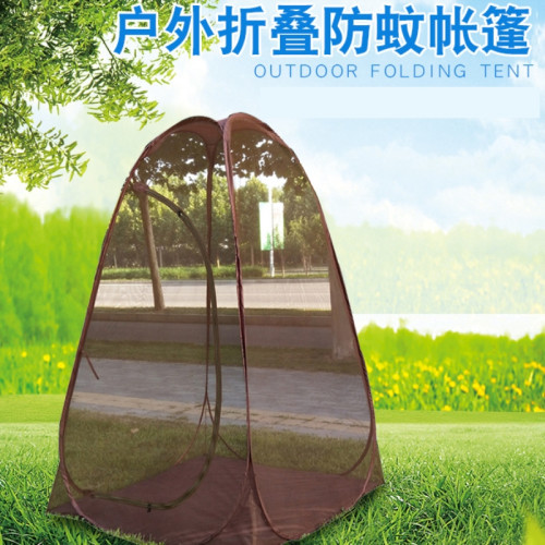 戶外蚊帳網紗帳篷單人公園打坐禪修站樁自動速開保安紗網防蟲防蚊
