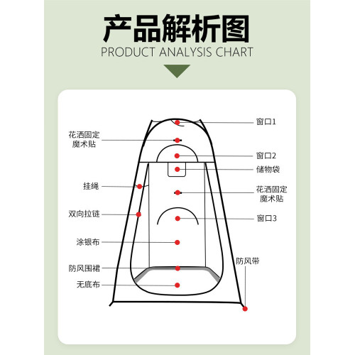 戶外洗澡帳篷速開換衣沐浴帳加厚可攜式浴罩防風移動衛生間更衣間