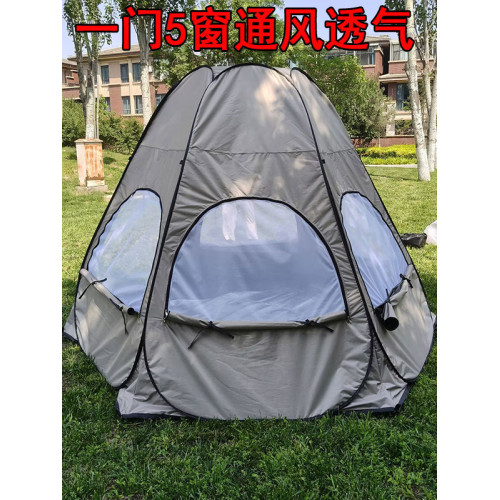 黑膠六角帳篷防曬防蟲遮陽沙灘野外露營速開折疊可攜式公園野餐帳篷