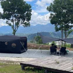 充氣帳篷戶外可攜式加厚防雨露營帳篷可移動輕量化太空艙速開帳篷