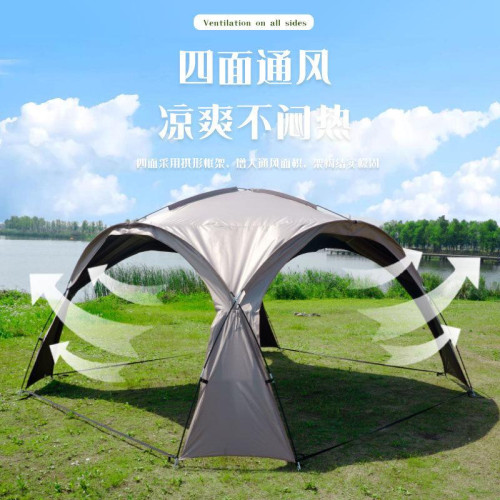 德國戶外海灘帳篷全自動折疊速開露營海邊可攜式防曬黑膠天幕
