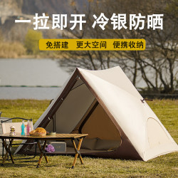 三角自動速開帳篷戶外可攜式露營公園野營沙灘遮陽裝備野餐帳篷